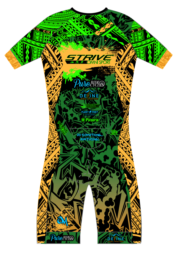 Strive Omni GoFierce Aero Pro-Edition Short Sleeve 1 Piece (Black/Orange) - Image 2