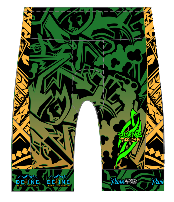 Strive Omni GoFierce Tri Shorts (Black/Orange) - Image 1