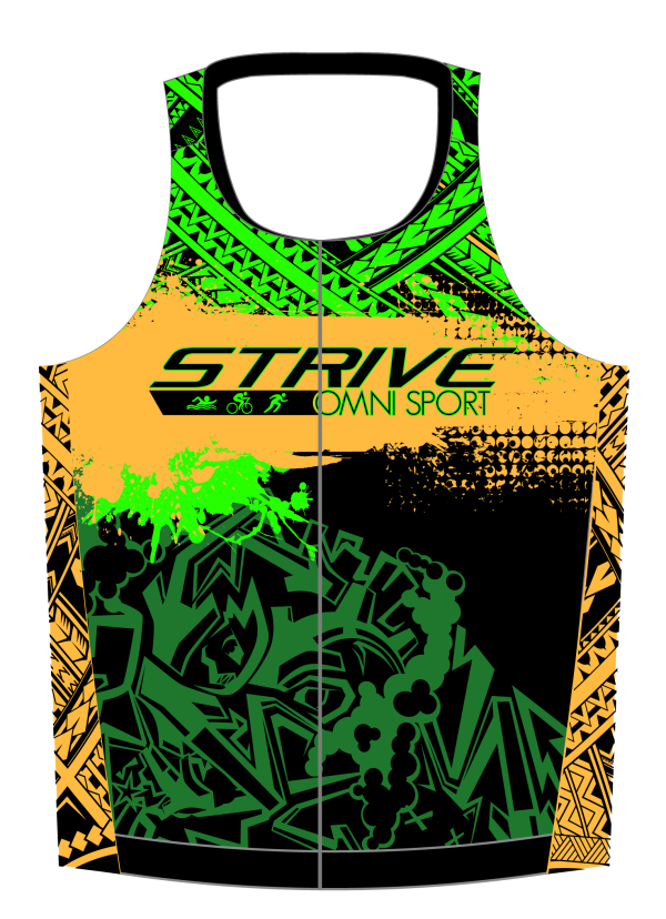 Strive Omni GoFierce Tri Top (Sleeveless) (Black/Orange) - Image 2