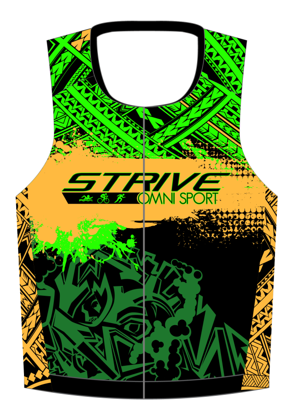 Strive Omni GoFierce Tri Top (Sleeveless) (Black/Orange) - Image 1
