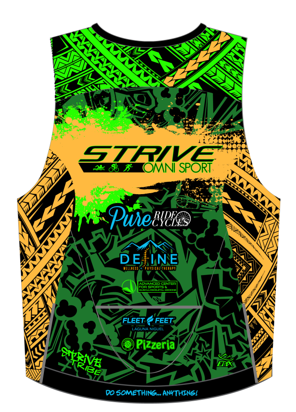 Strive Omni GoFierce Tri Top (Sleeveless) (Black/Orange) - Image 5