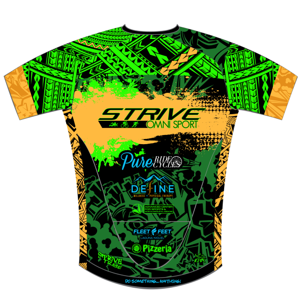 Strive Omni GoFierce Pro-Edition Tri Jersey (Black/Orange) - Image 3