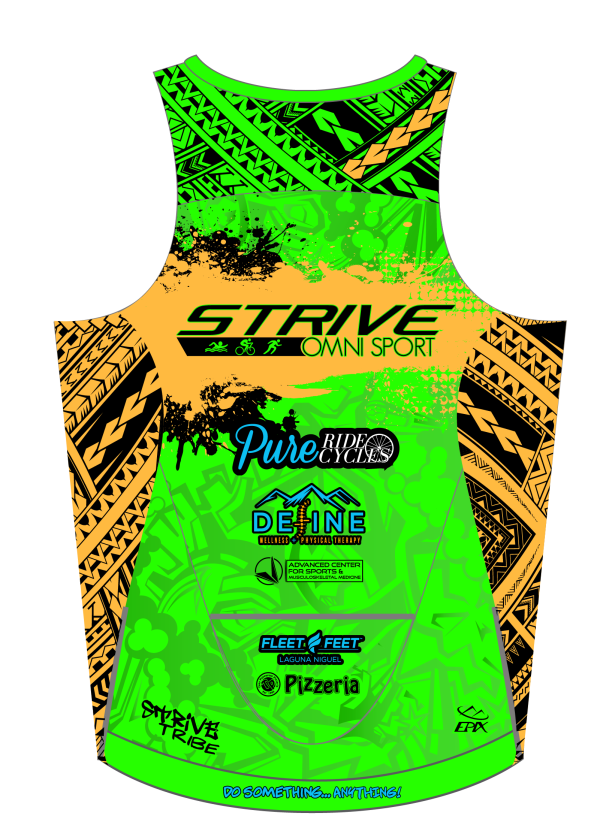 Strive Omni GoFierce Tri Top (Sleeveless) (Green/Orange) - Image 5