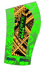 Strive Omni GoFierce Tri Shorts (Green/Orange) - Image 4