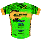 Strive Omni GoFierce Pro-Edition Tri Jersey (Green/Orange) - Image 2