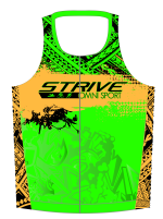 Strive Omni GoFierce Tri Top (Sleeveless) (Green/Orange) - Image 3
