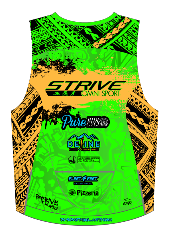 Strive Omni GoFierce Tri Top (Sleeveless) (Green/Orange) - Image 2
