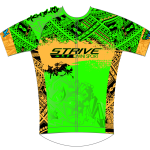 Strive Omni GoFierce Pro-Edition Tri Jersey (Green/Orange)