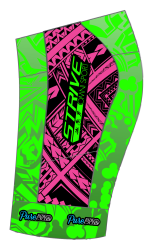 Strive Omni GoFierce Tri Shorts (Green/Pink) - Image 3