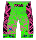 Strive Omni GoFierce Tri Shorts (Green/Pink) - Image 5
