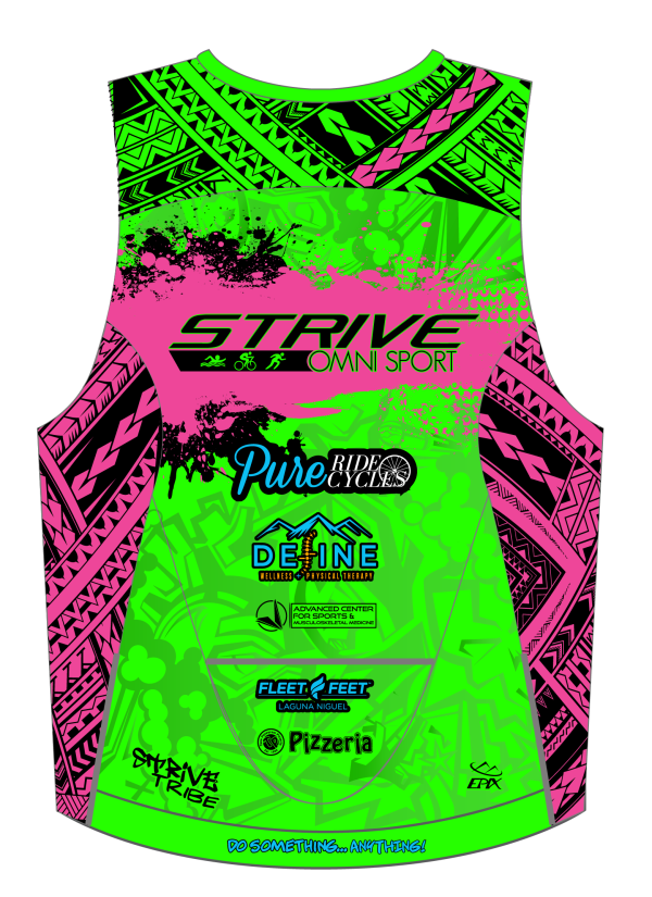 Strive Omni GoFierce Tri Top (Sleeveless) (Green/Pink) - Image 6