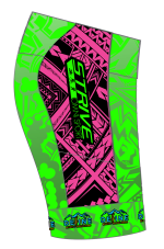 Strive Omni GoFierce Tri Shorts (Green/Pink) - Image 4