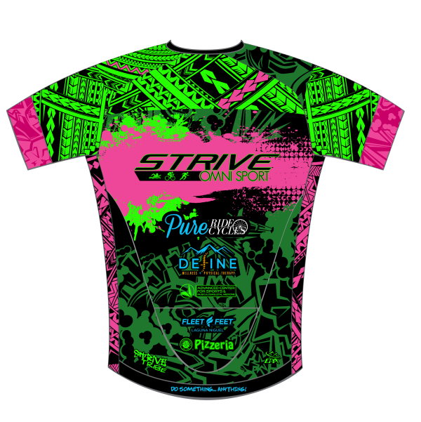 Strive Omni GoFierce Pro-Edition Tri Jersey (Black/Pink) - Image 2