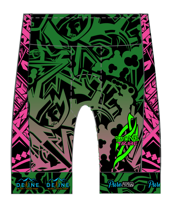Strive Omni GoFierce Tri Shorts (Black/Pink) - Image 1