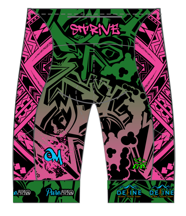 Strive Omni GoFierce Tri Shorts (Black/Pink) - Image 4