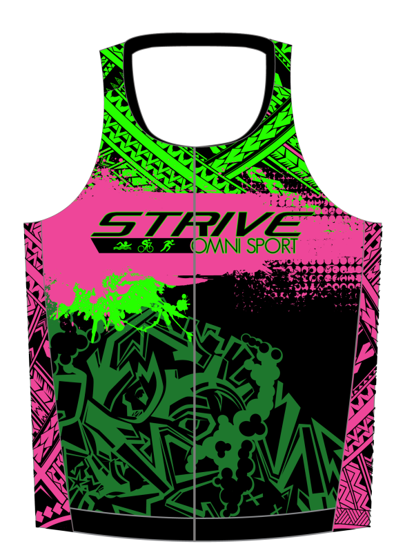 Strive Omni GoFierce Tri Top (Sleeveless) (Black/Pink) - Image 4