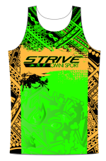 Strive Omni GoFierce Running Singlet (Green/Orange)