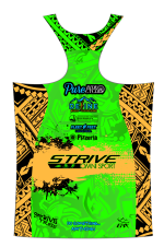 Strive Omni GoFierce Running Singlet (Green/Orange) - Image 2