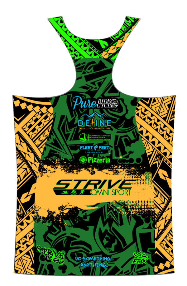 Strive Omni GoFierce Running Singlet (Black/Orange) - Image 2