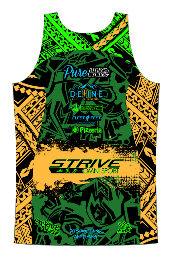 Strive Omni GoFierce Running Singlet (Black/Orange) - Image 4