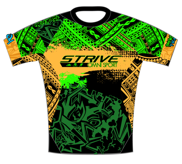 Strive Omni GoFierce Running Tee (Black/Orange) - Image 1
