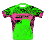 Strive Omni GoFierce Running Tee (Green/Pink)
