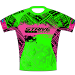 Strive Omni GoFierce Running Tee (Green/Pink)