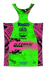 Strive Omni GoFierce Running Singlet (Green/Pink) - Image 4