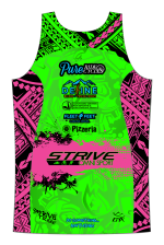 Strive Omni GoFierce Running Singlet (Green/Pink) - Image 3