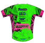 Strive Omni GoFierce Running Tee (Green/Pink) - Image 2