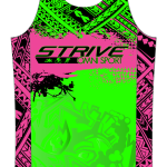 Strive Omni GoFierce Running Singlet (Green/Pink)