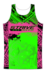 Strive Omni GoFierce Running Singlet (Green/Pink)