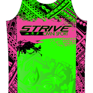 Strive Omni GoFierce Running Singlet (Green/Pink)