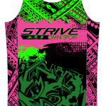 Strive Omni GoFierce Running Singlet (Black/Pink)