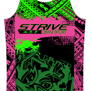 Strive Omni GoFierce Running Singlet (Black/Pink)