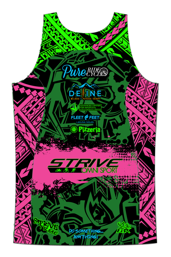 Strive Omni GoFierce Running Singlet (Black/Pink) - Image 4