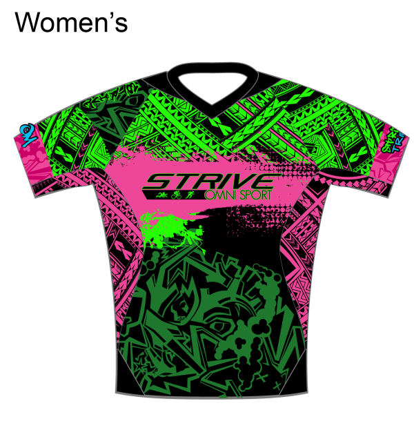 Strive Omni GoFierce Running Tee (Black/Pink) - Image 2