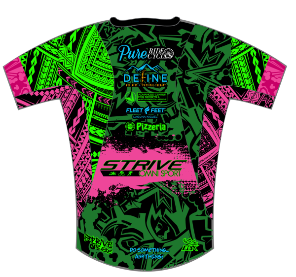Strive Omni GoFierce Running Tee (Black/Pink) - Image 3