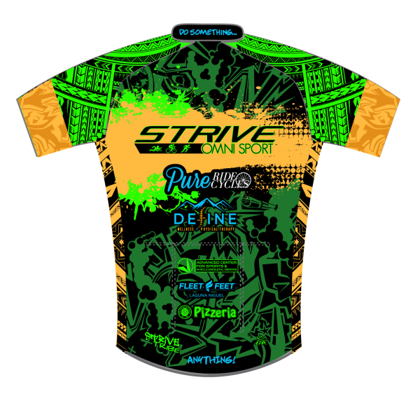 Strive Omni Performance Short Sleeve Cycling Jersey (Black/Orange) - Image 2
