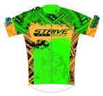 Strive Omni Performance Short Sleeve Cycling Jersey (Green/Orange)