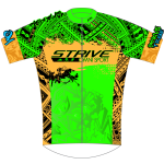 Strive Omni Performance Short Sleeve Cycling Jersey (Green/Orange)