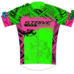 Strive Omni Performance Short Sleeve Cycling Jersey (Green/Pink)