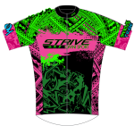Strive Omni Performance Short Sleeve Cycling Jersey (Black/Pink)