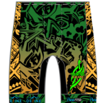 Strive Omni Men's/Women's GoFierce Cycling Shorts (Waistband) (Black/Orange)