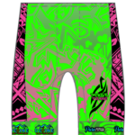 Strive Omni Men's/Women's GoFierce Cycling Shorts (Waistband) (Green/Pink)